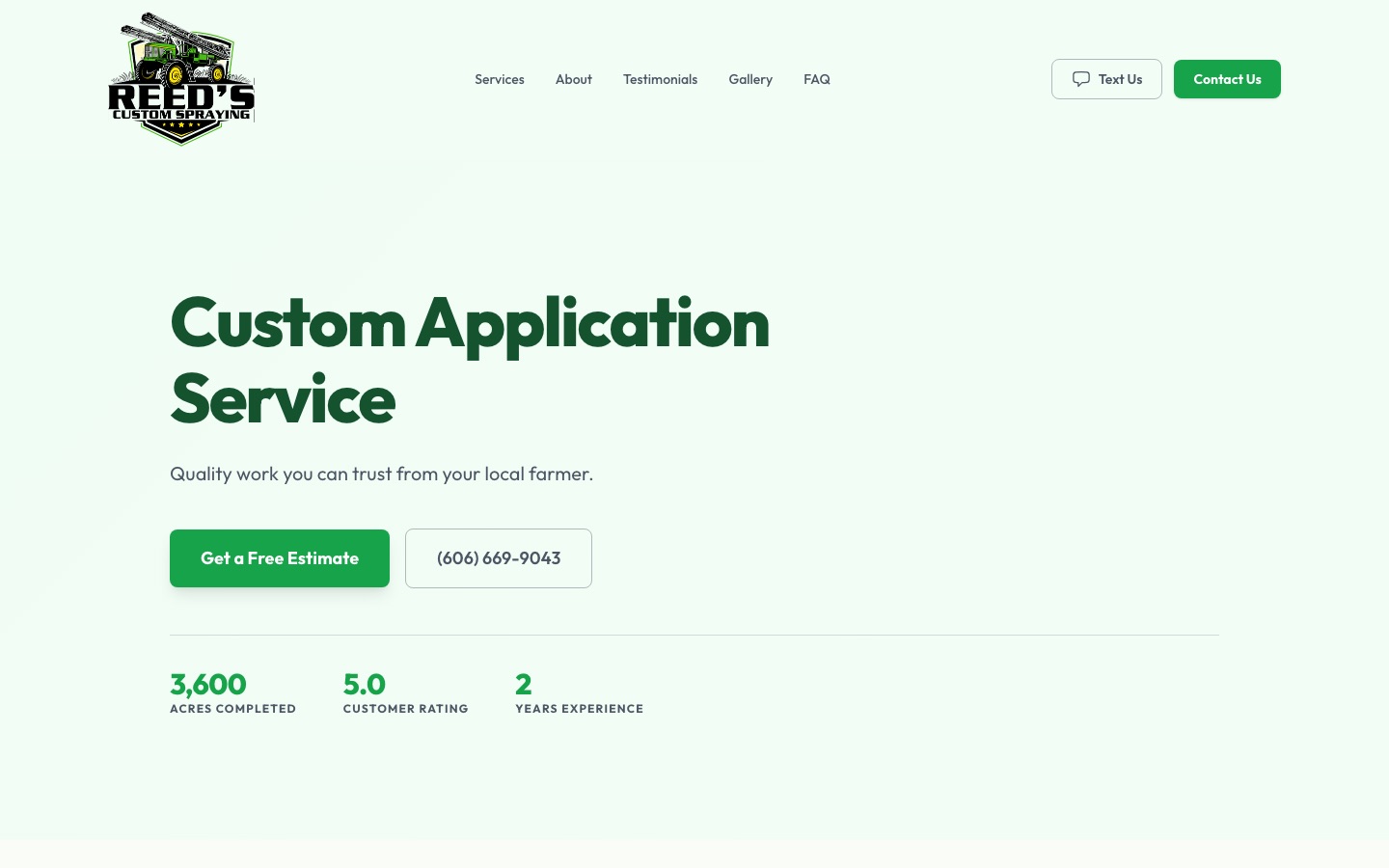 Public marketing site built on ContractorLink